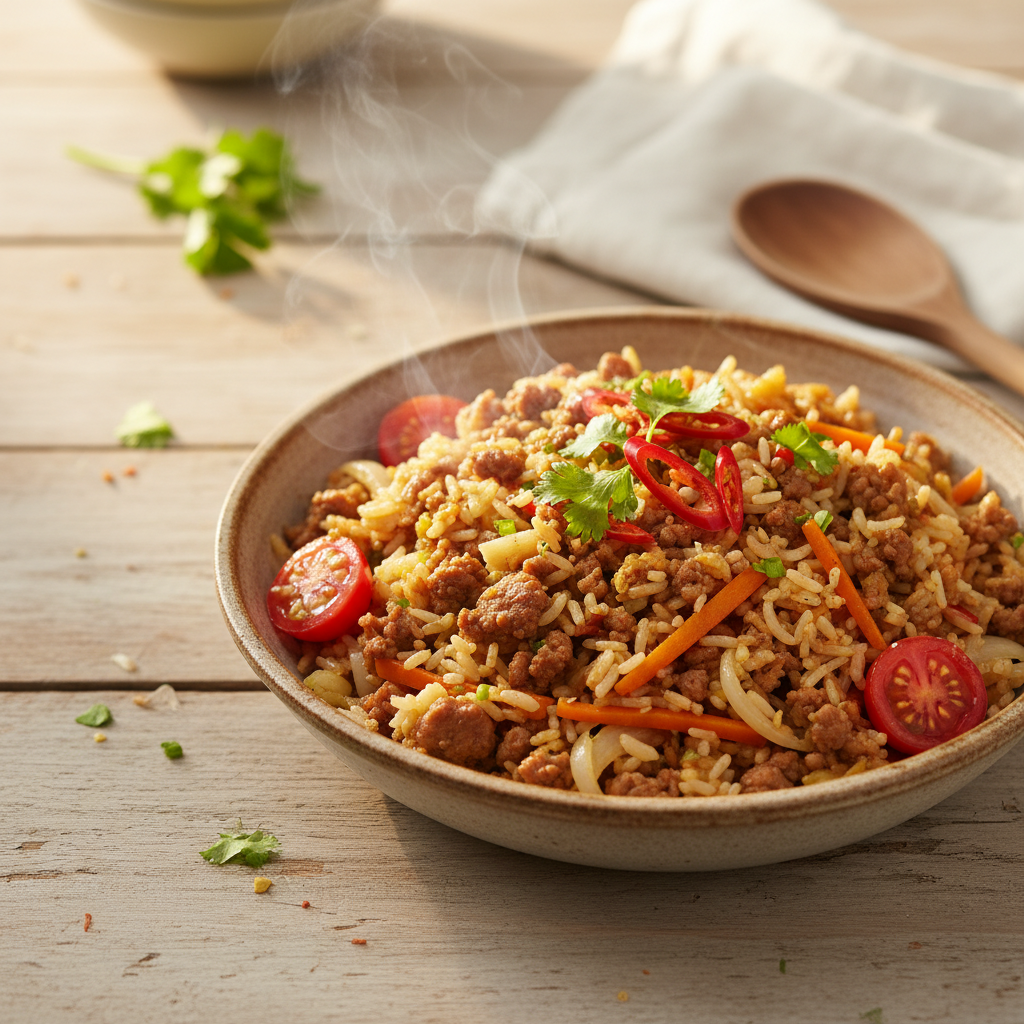 Budget Aziatische gehakt nasi goreng