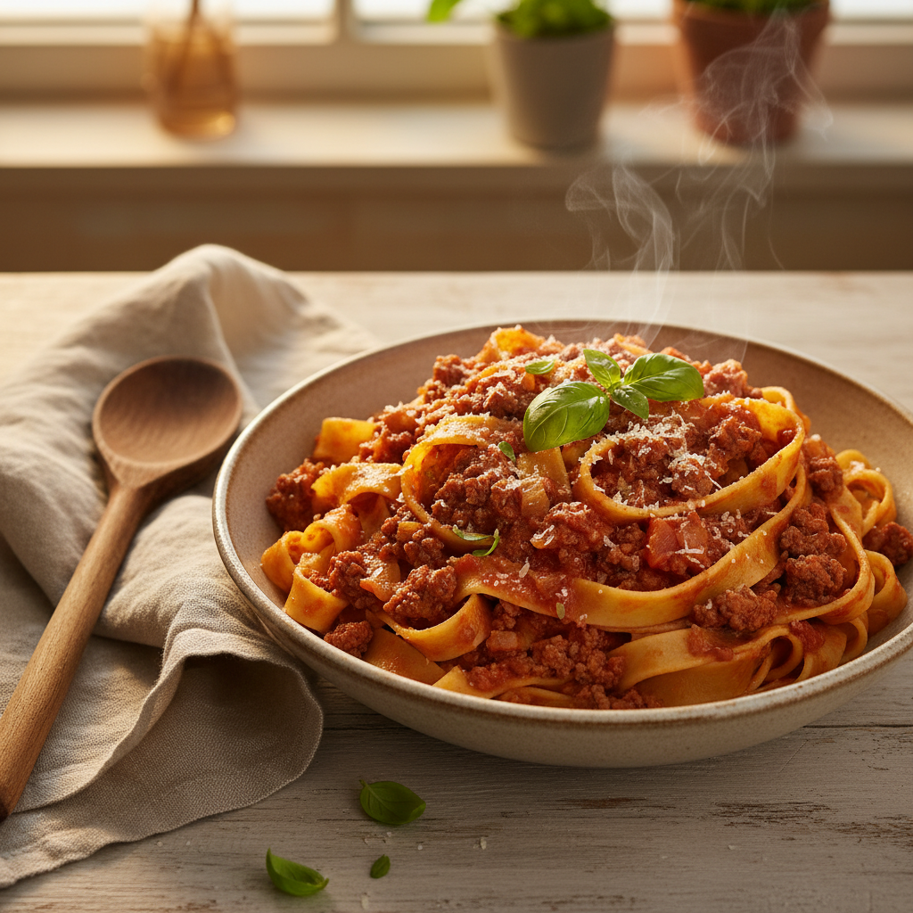 Budget Italiaanse pasta met ragù van mager rund