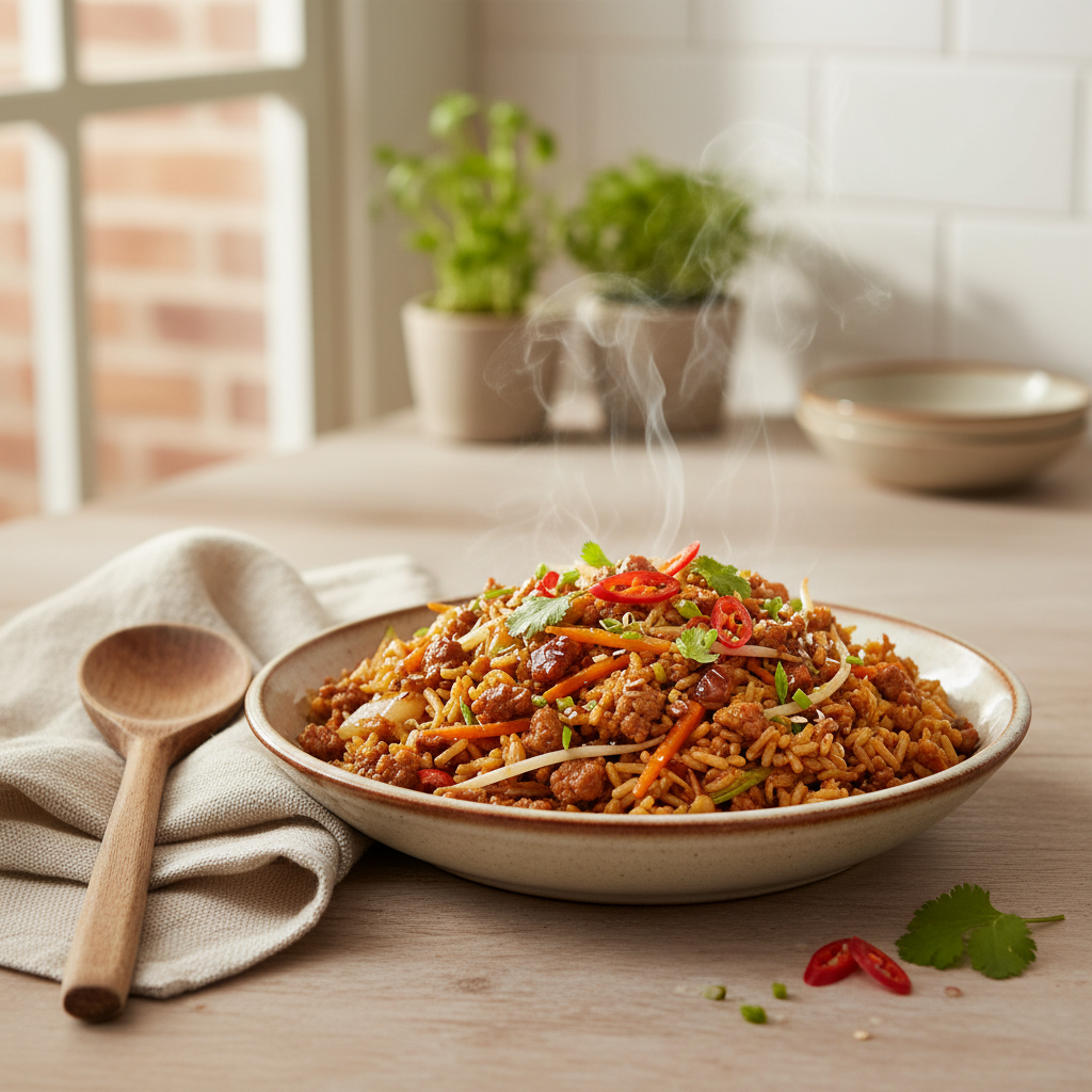 Budget Nasi Goreng met Gehakt