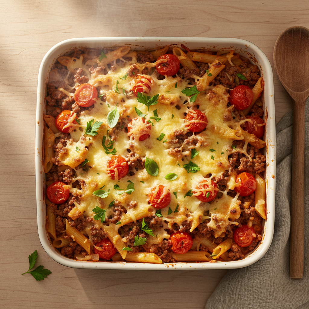 Budget Pasta al Forno met gehakt en tomaat