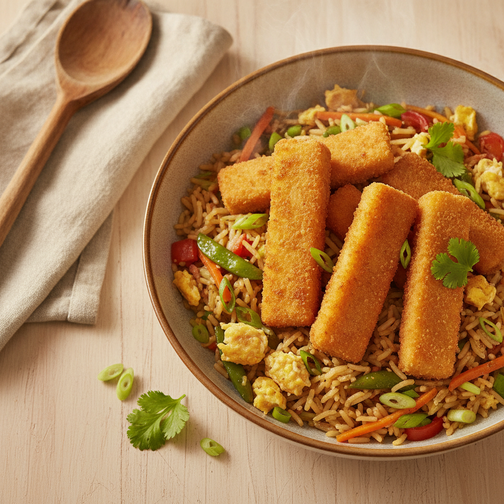 Vissticks nasi (Aziatische stijl)